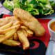 beer-battered-fish-chips-roasted-red-pepper-tomato-sauce