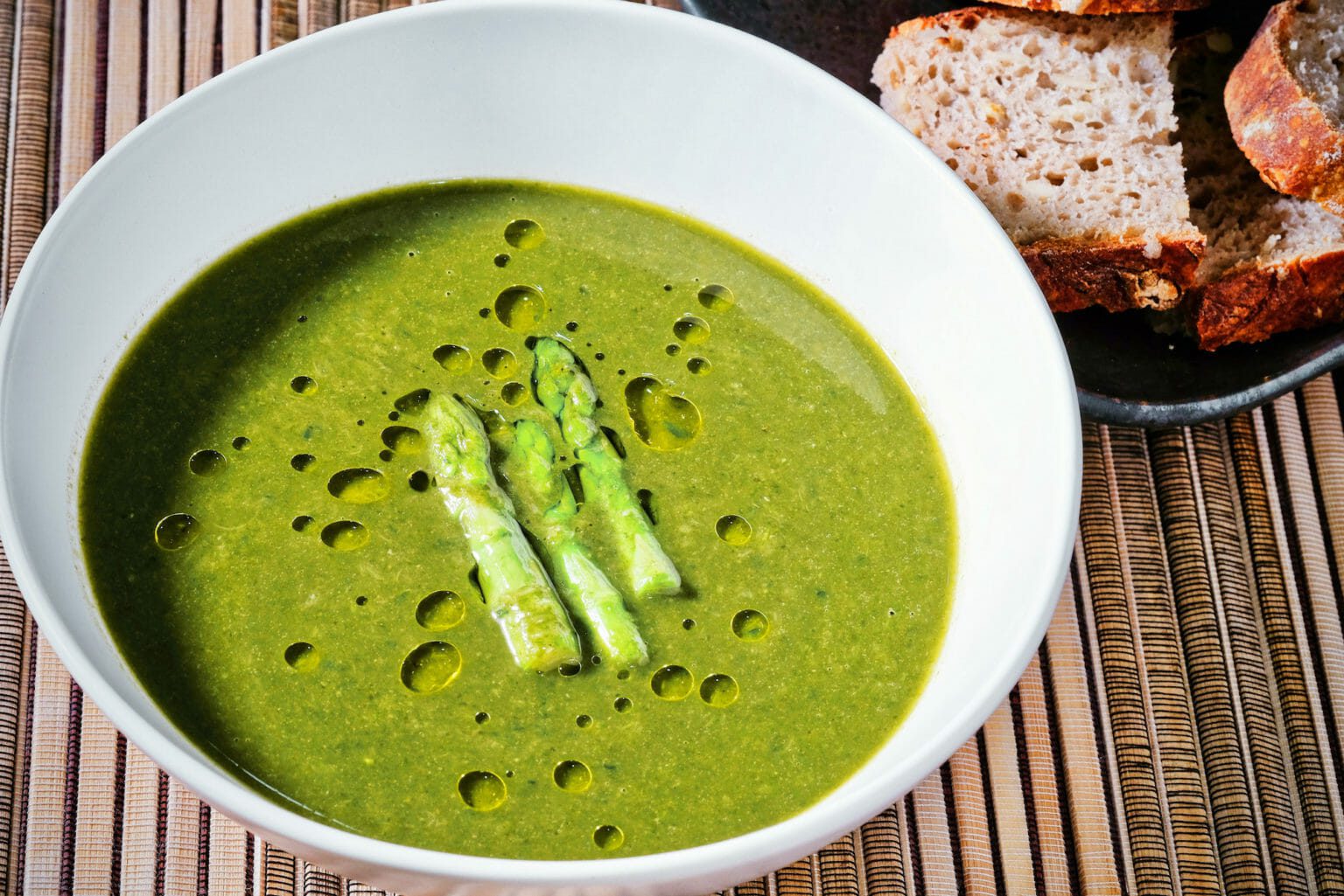 Vegan Asparagus and Spinach Soup delectabilia