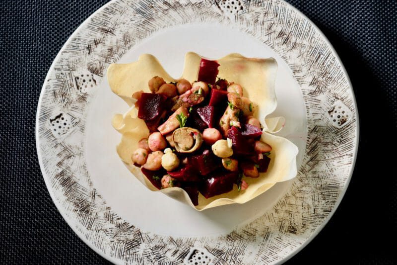 beet-chickpea-mushroom-salad