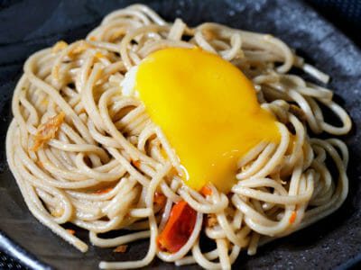 soba-noodles-XO-sauce-confit-egg-yolk