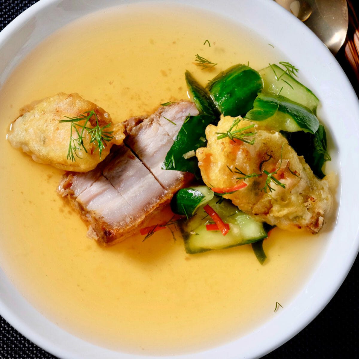 Crispy pork belly banh mi Banh Mi Heo Quay delectabilia