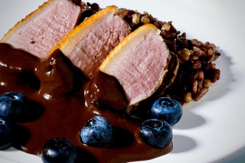 sous-vide-duck-breast-blueberry-cacao-sauce