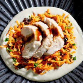 carrot-raisin-salad-white-bean-puree-sous-vide-chicken-breast