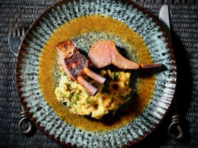 marinated-rack-of-lamb-herbed-polenta