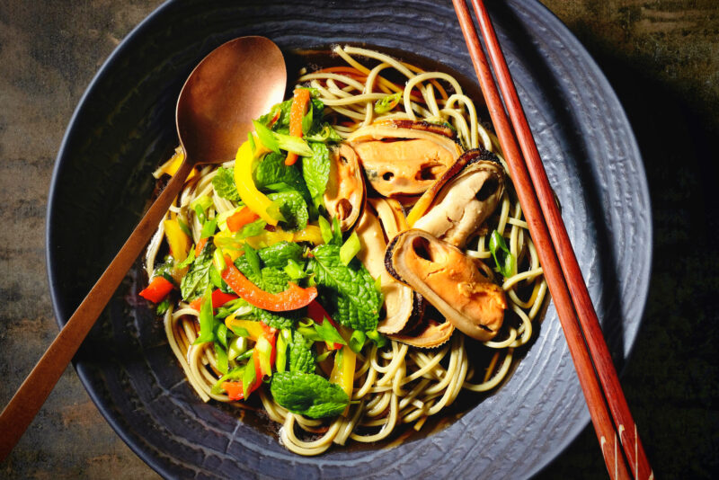 nz-mussels-marinated-wasabi-ginger-tsuyu-soba