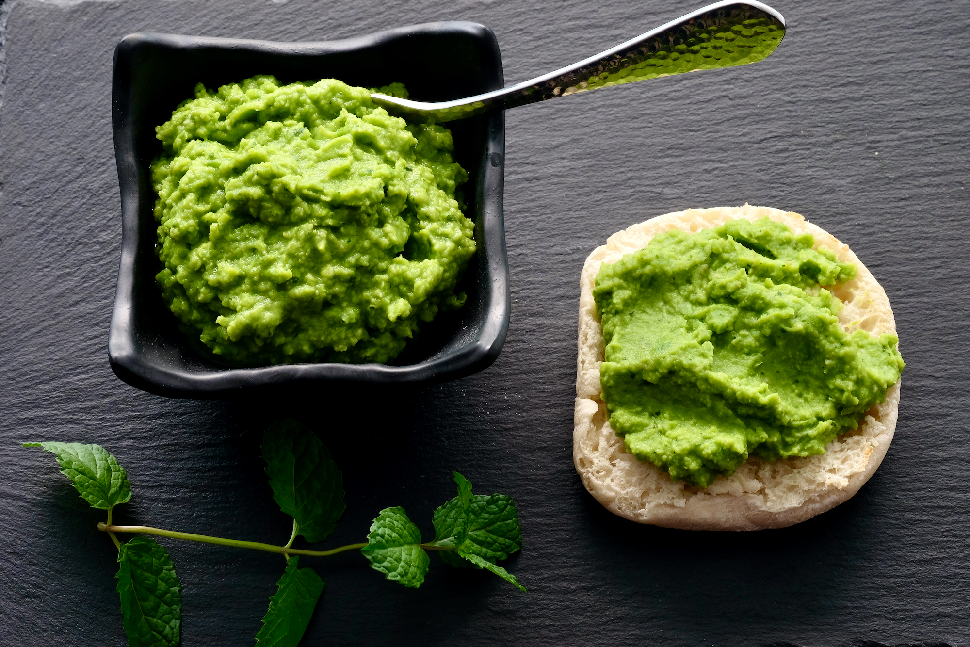 Mashed Peas with Mint and Fresh Wasabi - delectabilia