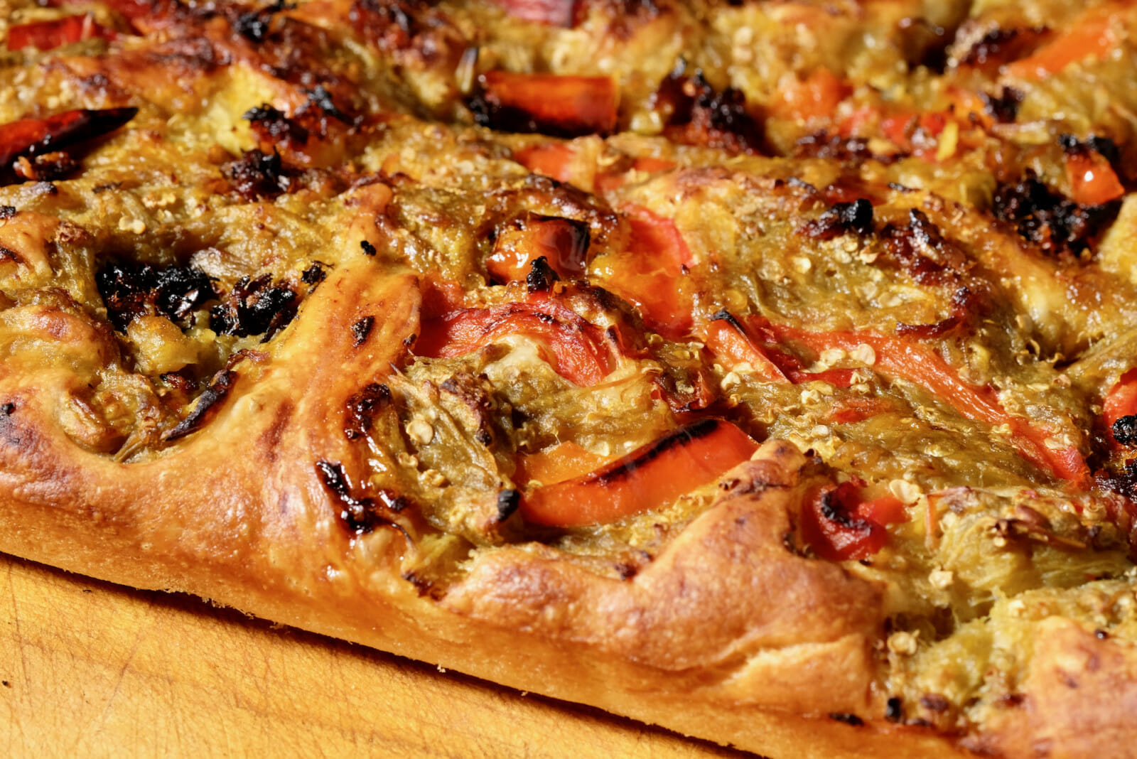 Grilled eggplant XO flatbread delectabilia