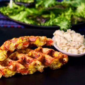 roasted-red-pepper-and-corn-waffles