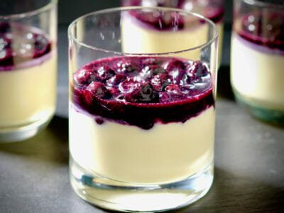 sake-panna-cotta-blueberry-reduction