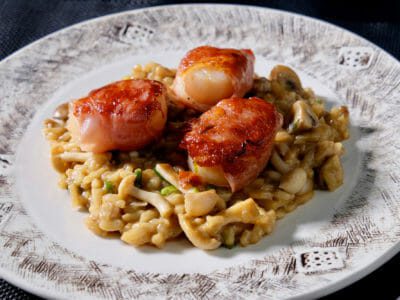 mushroom-risotto-with-scallops